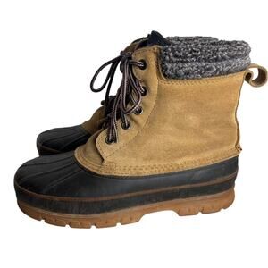 Duck Boots Womens 9 Leather Winter Rain Insulated Insoles of DuPont Thermo Lite
